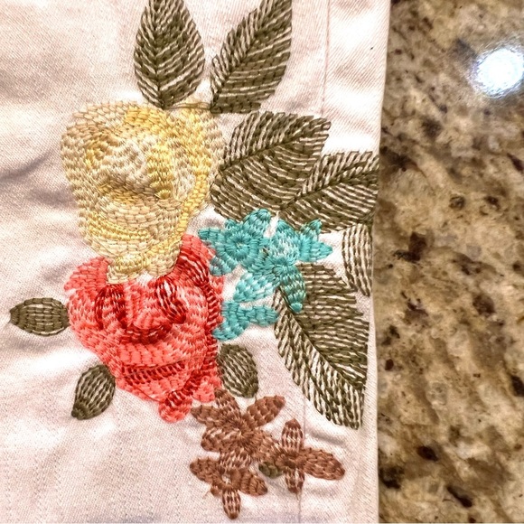 Midnight Velvet Embroidered Raw Hemmed Pants. Light. Gorgeous. - Picture 11 of 13